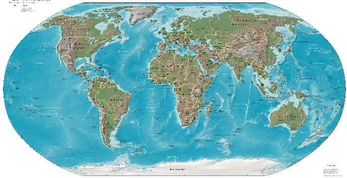 Physical Map of the World